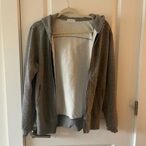 Grey John Elliot Zip-Up Hoodie size 1 (fits men's size S)